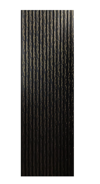 BRITWALL Linear Acoustic Wall Panel, 2400x600x21mm (Pack of 2) – Black Gold Marble Design