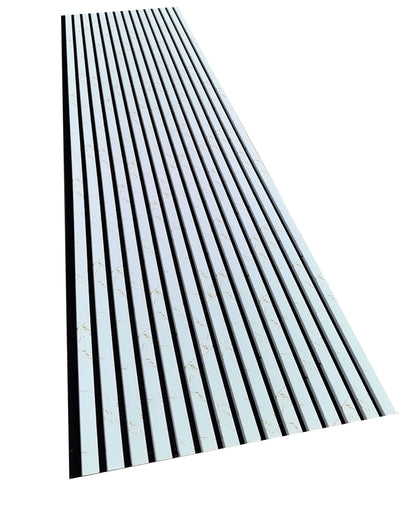 BRITWALL Linear Acoustic Wall Panel, 2400x600x21mm (Pack of 2) – White Gold Marble Design