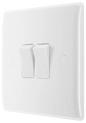 BG 842 White 2 Gang 2 Way Switch
