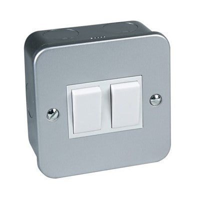 Metal Clad 2Gang 2Way Switch Double Switch CED