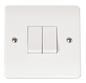 Click Mode 10AX 2 Gang 2 Way Plate Switch CMA012