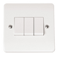 Click Mode 10AX 3 Gang 2 Way Plate Switch CMA013