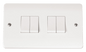 Click 10AX 4 Gang 2 Way Plate Switch CMA019