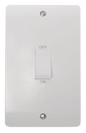 Click Mode 45A 2 Gang (Vertical) DP Plate Switch With White Rocker CMA502