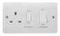 Click Mode 45A 2 Gang DP Switch With 13A DP Switched Socket Outlet & White Rockers CMA504