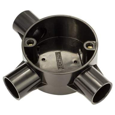 Conduit 20mm 3 Way Tee Black CRB20