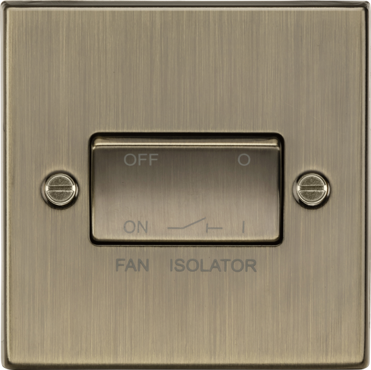 10AX Fan Isolator Switch - Antique Brass CS11AB MLA