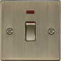 45A DP switch with neon (1G size) - Antique Brass CS81MNAB MLA