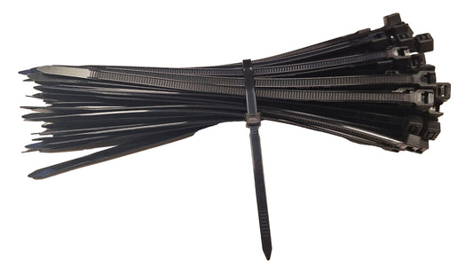 Reeds Unbranded Cable Ties 4.5 x 300mm Black 100 Pack