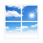 40W SKY LED 3D Ceiling Panel 60x60cms, Set of 4 Ultra Thin LED Panels, for Waiting Area, Hallway, Office and Home
