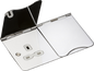13A 2G Unswitched Floor Socket - Polished Chrome with White Insert MLA