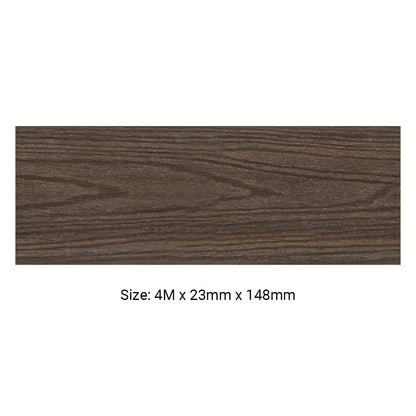Britwall 3D Embossed Composite Decking Dark Coffee 4000 x 148 x 21 mm Slip Resistant Outdoor Deck Board