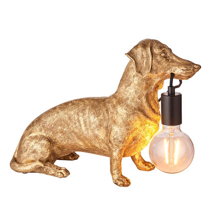 Endon Daschund Table - Vintage Gold 101187