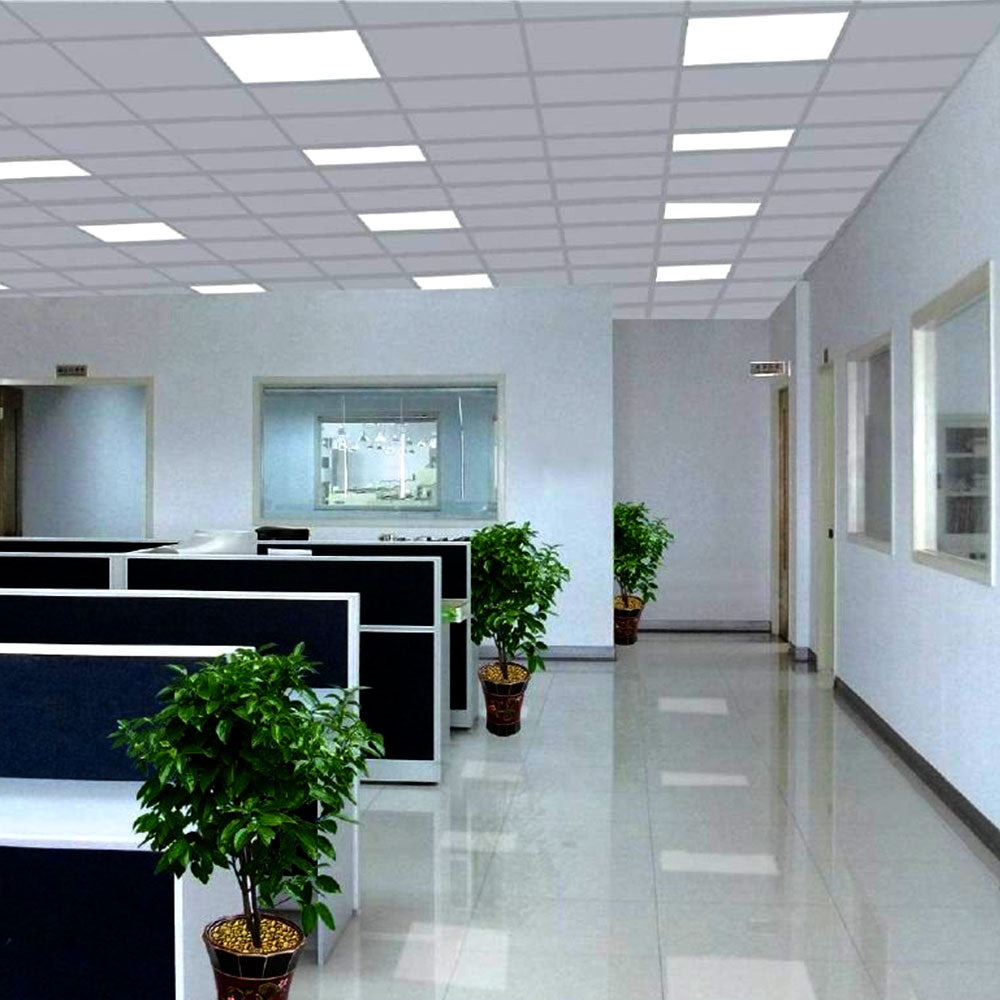 Ener-J Pack of 6 LED Slim Edgelit Ceiling Panels, 60x60cm, 40W, 6000K Cool White, 3600 Lumens