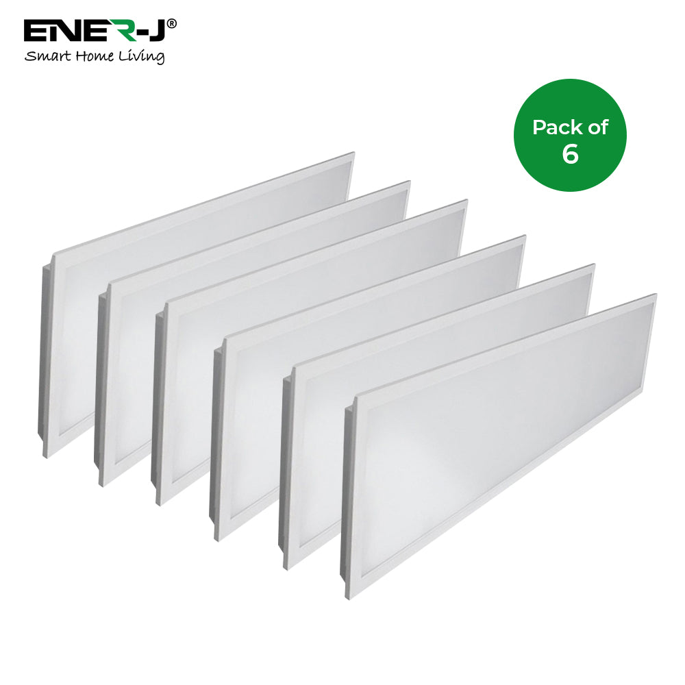 40W LED Backlit Panel Ceiling Lights 1200x300 MM 6500K, Day White, 120x30 cm Rectangular Light for Indoor Lighting | Pack of 6