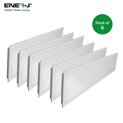 40W LED Backlit Panel Ceiling Lights 1200x300 MM 6500K, Day White, 120x30 cm Rectangular Light for Indoor Lighting | Pack of 6