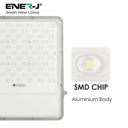 200W LED Floodlight Outdoor with Solar Panel, IP65 Waterproof, 2600 Lumens, Wall Light Work Lighting for Garage, Garden, Warehouse, Parking Lot etc