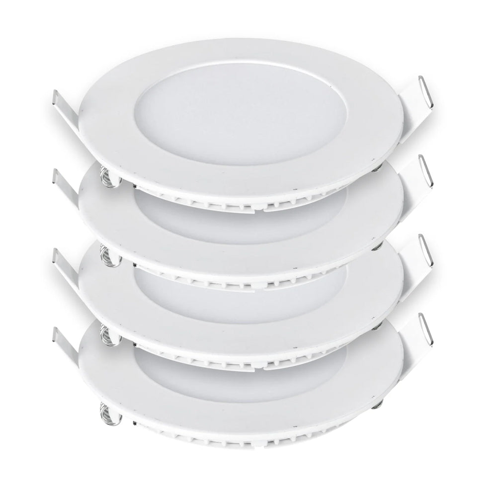 18W Recessed Round LED Downlight Mini Panel 220mm Diameter, 205mm Hole Size, CE Driver, 20000 Hours Long Life | Pack of 4 - 4000K