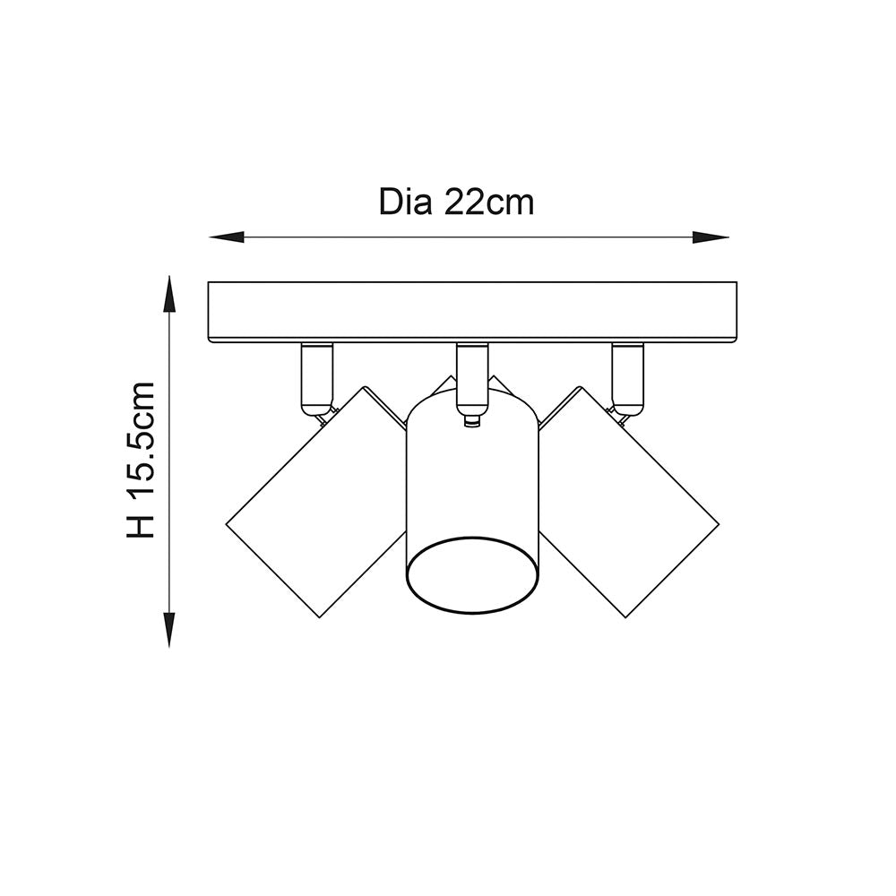 Endon Gull 3lt round spotlight 59932