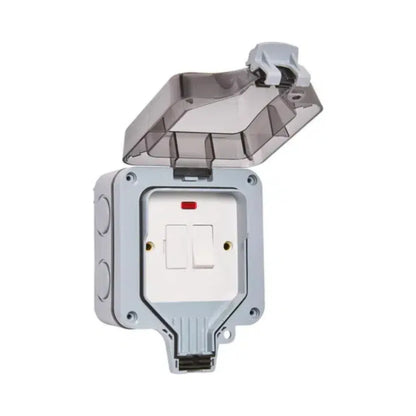 Forum ZN-38870 13A IP66 Outdoor Fused Spur with Neon – Grey