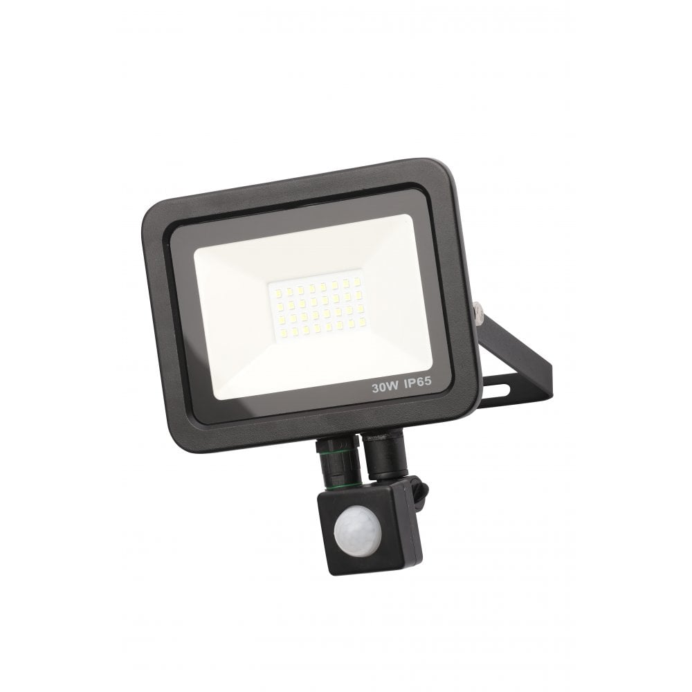 Forum Lighting ZN-34361-BLK Rye 30w LED Outdoor Wall Mounted Floodlight In Black Finish With PIR Sensor