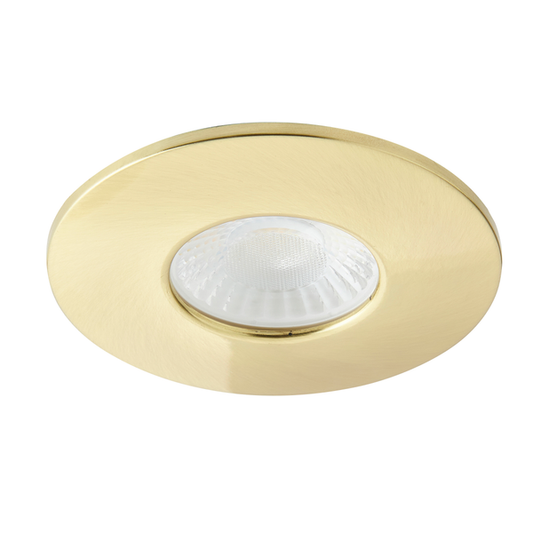 Rhom Fixed Firerated 8w LED Downlight Satin Brass Forum