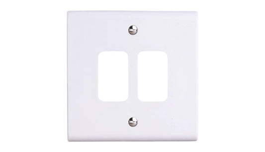 Deta Slimline 2 Gang Grid Plate G3302