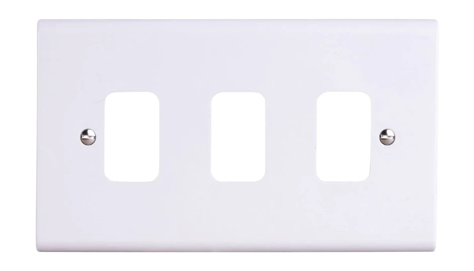 Deta Slimline 3 Gang Grid Plate Product Code: G3303
