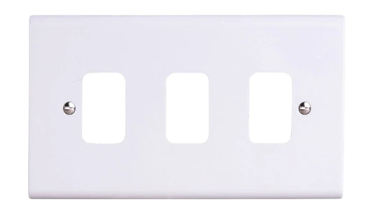 Deta Slimline 3 Gang Grid Plate Product Code: G3303