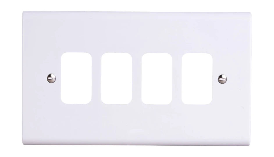 Deta Slimline 4 Gang Grid Plate G3304