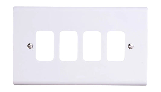 Deta Slimline 4 Gang Grid Plate G3304