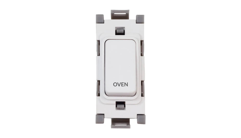 Deta Grid Switch 20A DP Oven White G3551