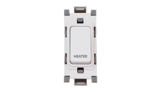 Deta Grid Switch 20A DP Heater White G3563