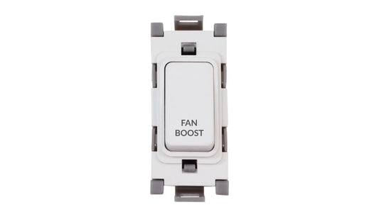 Deta Grid Switch 20A DP Fan Boost White G3565