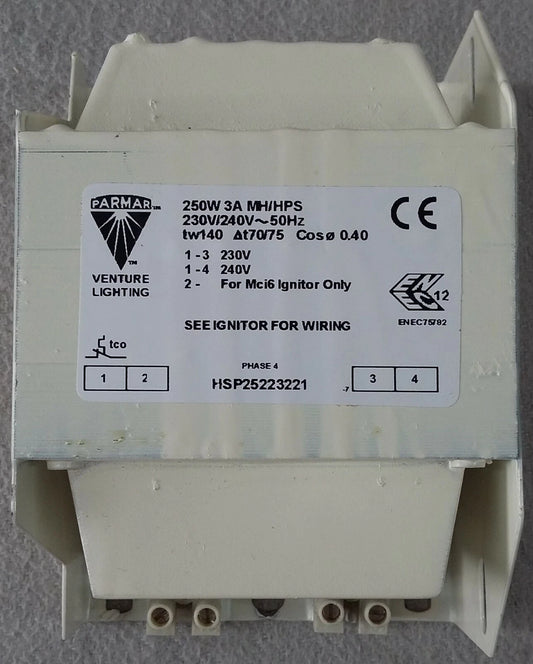 Venture Parmar HSP25223221 250W 3.00a MH/HPS Ballast