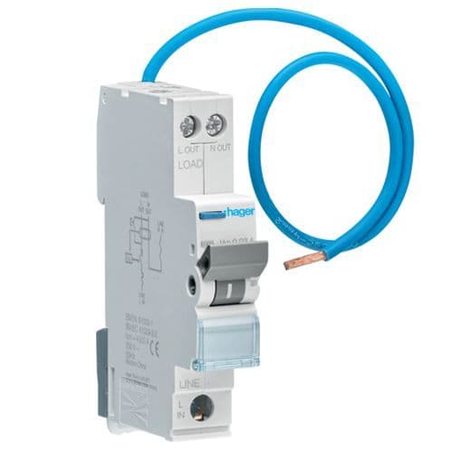 Hager  1-Pole, 6kA B-Curve RCBO ADA 6A 10A 16A 20A 25A 32A 40A