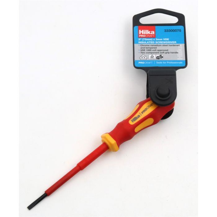 Hilka 75mm x 3mm Insulated VDE Screwdriver