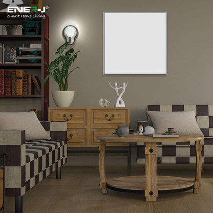 Ener-J 360W Infrared Panel Heater, 595  x 595mm Far Infrared Wall or Ceiling Mount, White