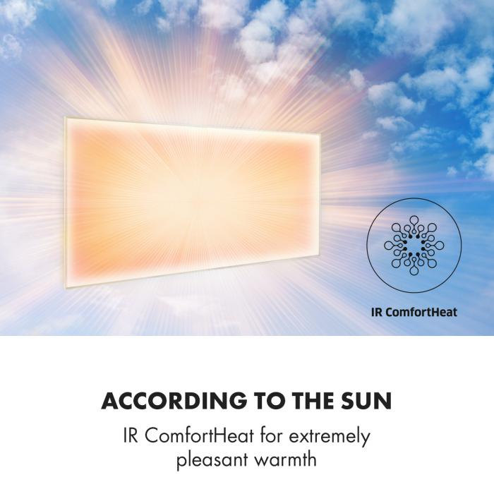 ENER-J 720W Infrared Heating Panel with WiFi Thermostat, 120x60cm Wall or Ceiling Mount, Energy Efficient Carbon Crystal Electric Heater, IP24 Rated Smart Infrared Panel for Home & Office