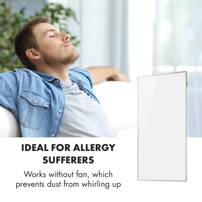 ENER-J 720W Infrared Heating Panel with WiFi Thermostat, 120x60cm Wall or Ceiling Mount, Energy Efficient Carbon Crystal Electric Heater, IP24 Rated Smart Infrared Panel for Home & Office