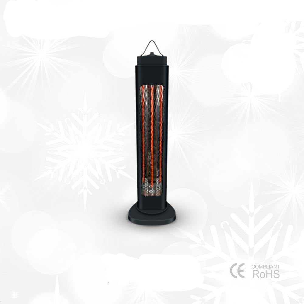 ENER-J 1200W Portable Infrared Heater, Dual 600W/1200W Carbon Tube Space Heater with Oscillation, IP34 Rated, Energy Efficient Electric Heater for Home & Office