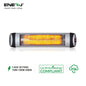 Ener-J 2000W Wall-Mounted Infrared Patio Heater, Quartz Tube, 3 Heat Settings, Remote Control & LED Display