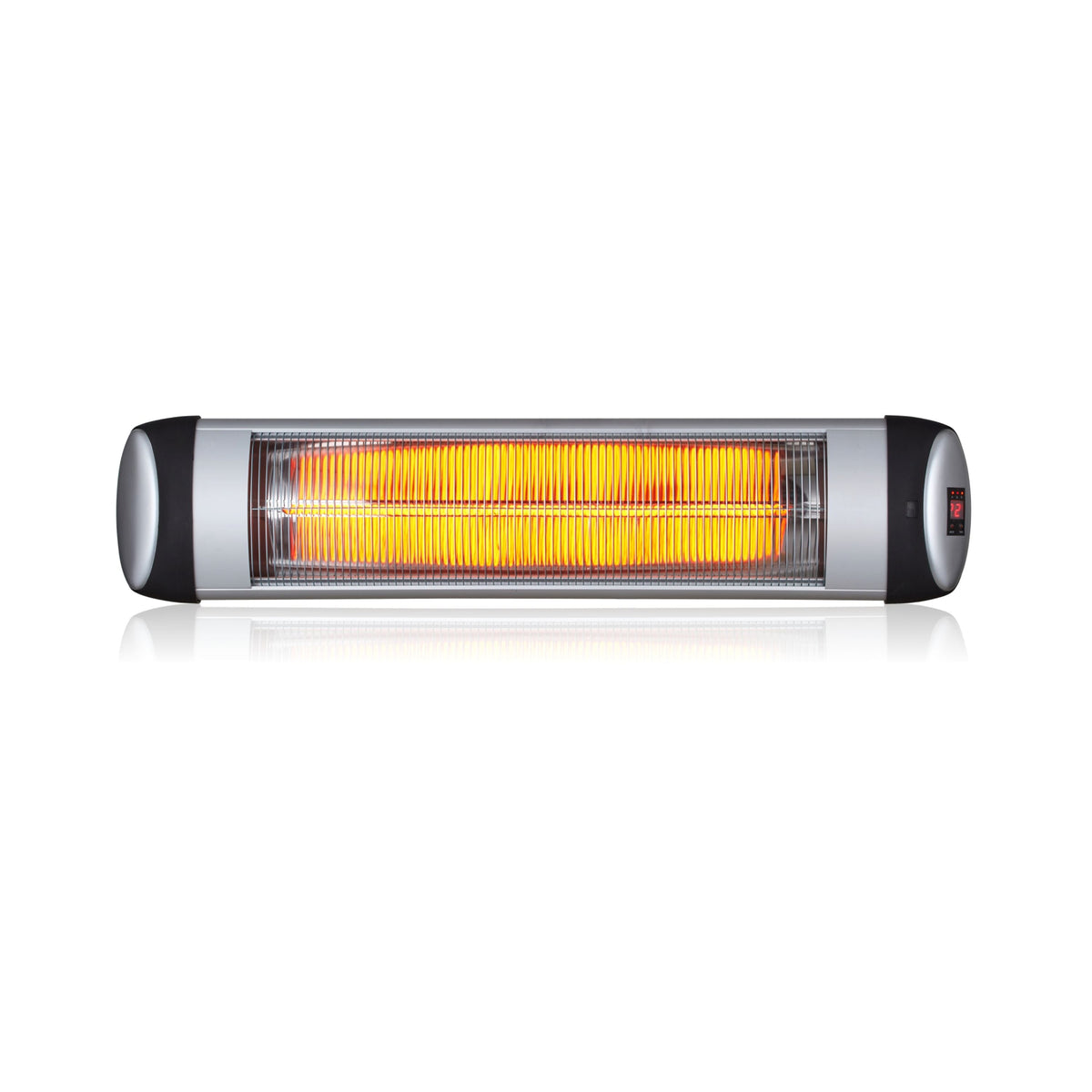 Ener-J 2000W Wall-Mounted Infrared Patio Heater, Quartz Tube, 3 Heat Settings, Remote Control & LED Display