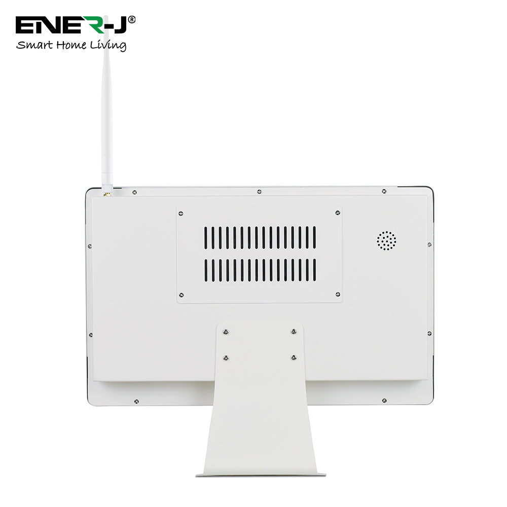 ENER-J 8CH Wireless CCTV Kit with 15.6" Full HD IPS Monitor, 1TB HDD, 1080P Outdoor Cameras with Audio & PIR Motion Detection, Plug & Play Home Security System