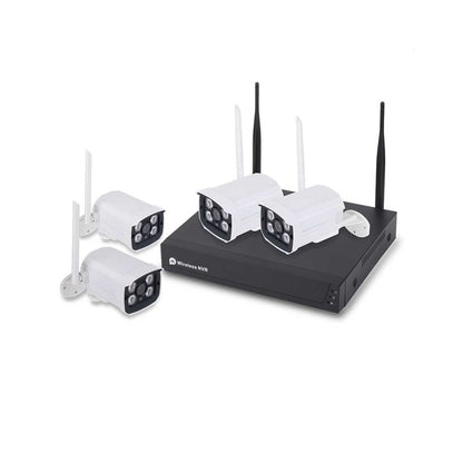 ENER-J 8CH WiFi NVR CCTV Kit with 4x1080P Outdoor IP66 Cameras, Wireless Home & Business Security System with Night Vision, Motion Alerts, Remote Access & Enhanced Signal Coverage