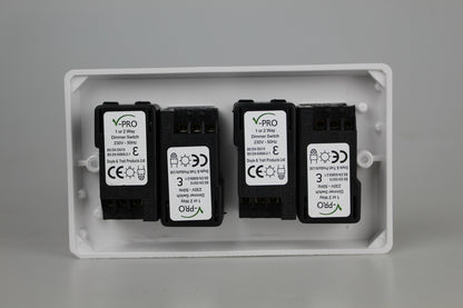 4 Gang LED Dimmer White Varilight JQDP254W