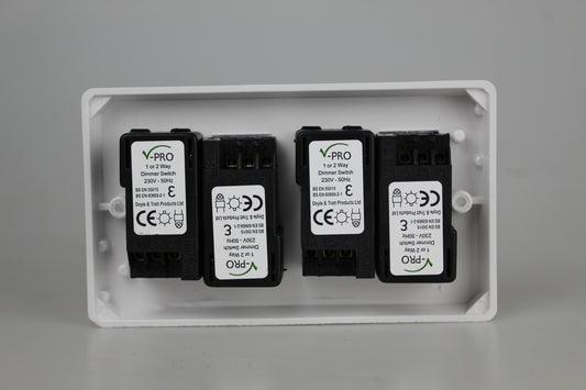 4 Gang LED Dimmer White Varilight JQDP254W