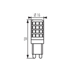 LED light source ZUBI LED ZUBI LED 4W 6500K G9-CW 24519