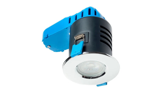 Deta LED Fire Rated Downlight IP65 4000K Dimmable GU10 Chrome 220-240V L1701CH4