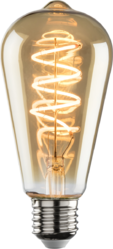 230V 4W LED ES Amber ST64 Spiral Filament Lamp 1800K Dimmable MLA